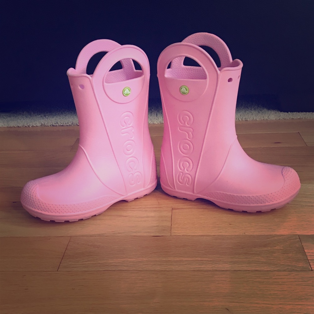 Crocs girls rain boots